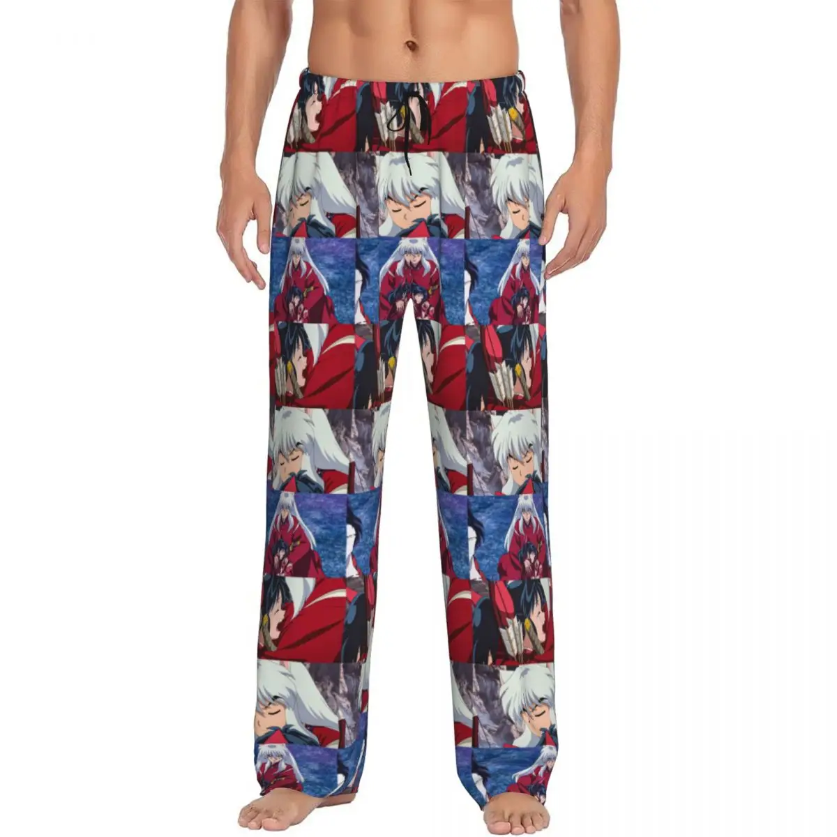 

Custom I-Inuyashaes Anime Pajama Pants for Men Sleepwear Lounge Sleep Bottoms Stretch with Pockets