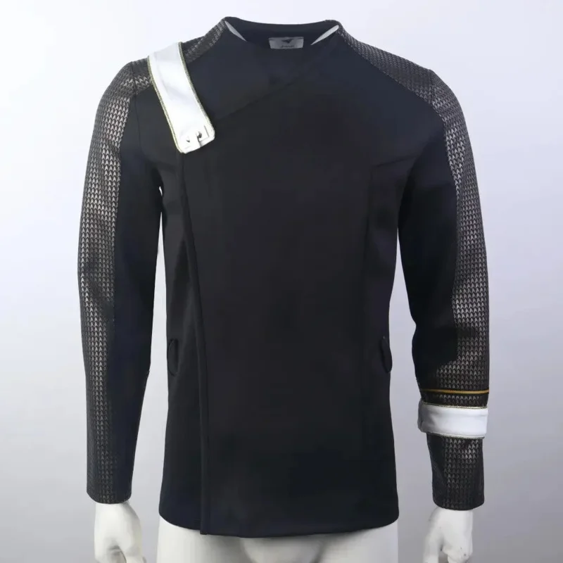 لعوالم جديدة غريبة الكابتن بايك ملم سترة سوداء SNW Starfleet موحدة قمصان تأثيري حلي ؛ 3 ، c'5.b ؛ 8'