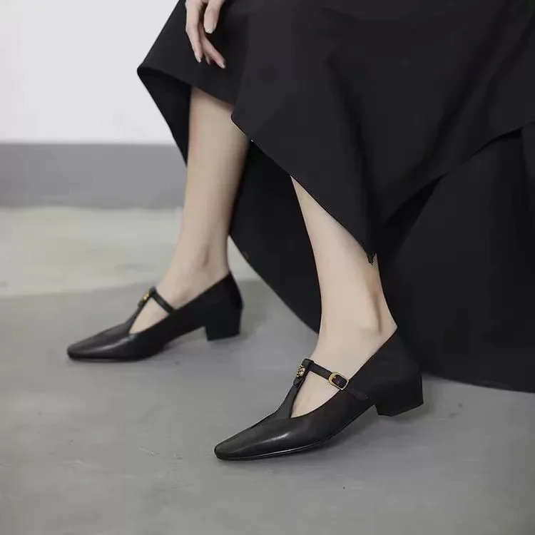 أحذية نسائية جلدية Modis أحذية رياضية نسائية غير رسمية أوكسفورد أحذية مسطحة بكعب منخفض بمقدمة مدببة جلد طبيعي على الكعب فستان 2025 #2