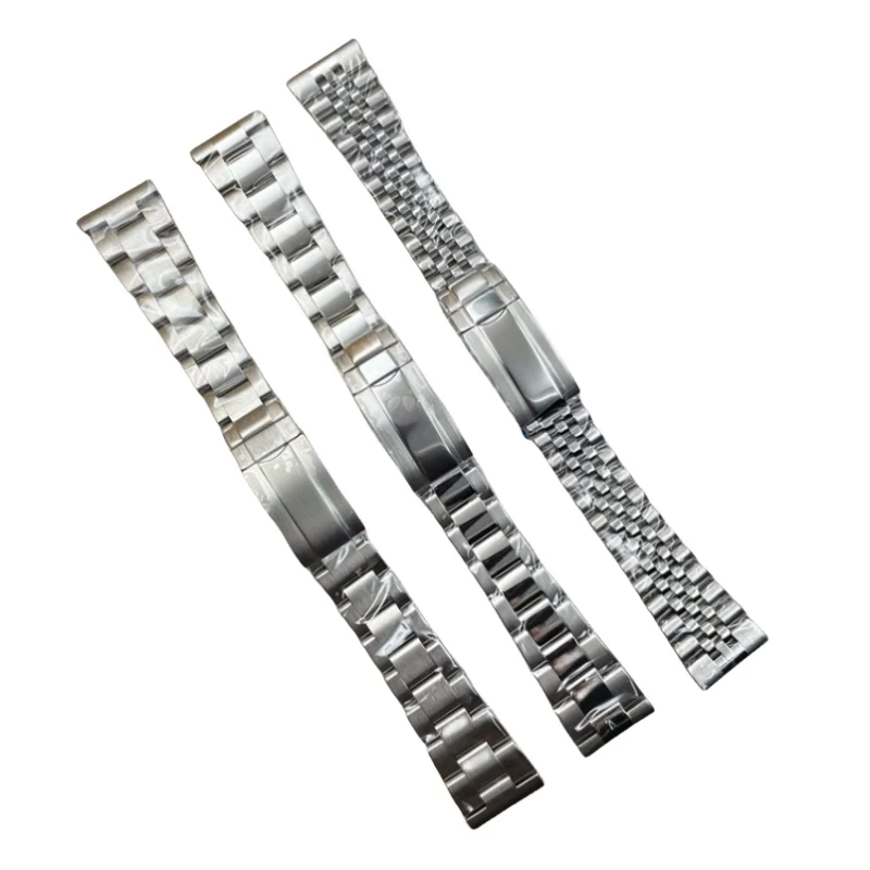 Mod Solid 316L Stainless Steel 20mm 22mm Ustraight End Oyster Jubilee Oyster Watch Strap Band Bracelet Fits For Rolex Men Watche