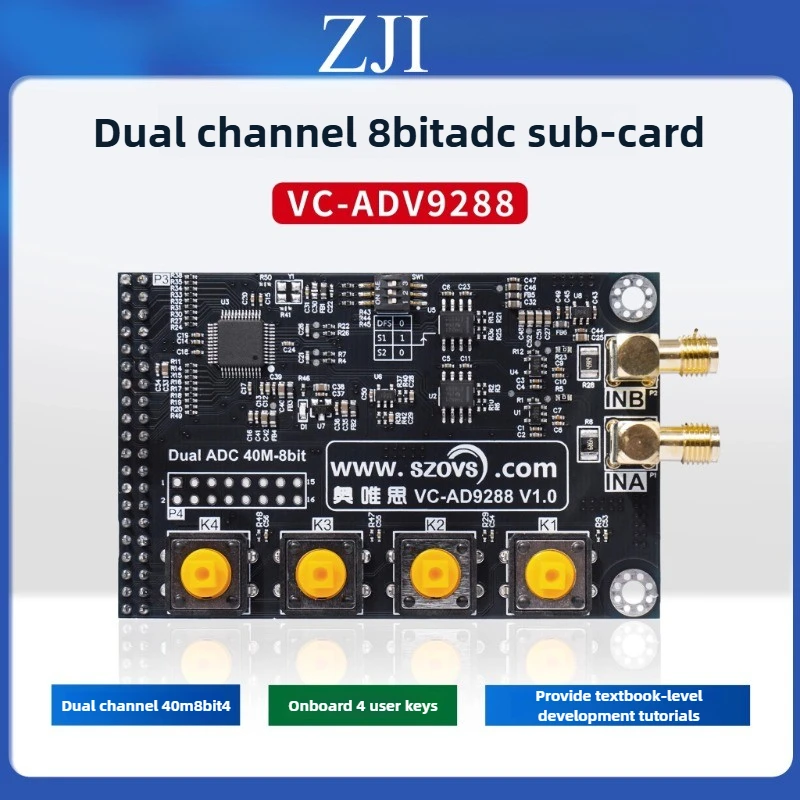 

ADI AD9288 dual-channel 40M 8bit ADC acquisition card, providing domestic FPGA driver code