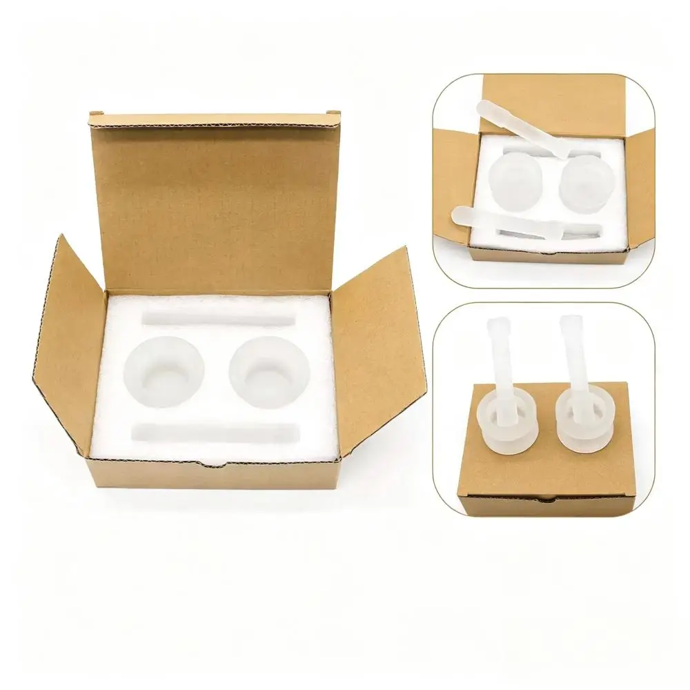 2Sets/Box Dental Clear Glass Mortar Pestle Mini Mixing Bowl Medicine Grinding Pill Crusher Dental Lab Tools