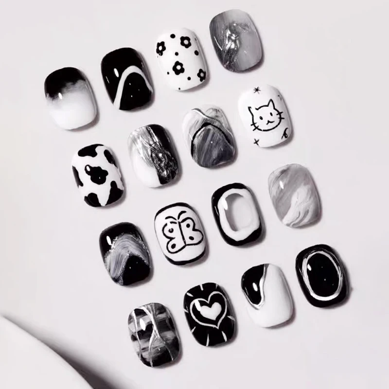 UR SUIKER 3 IN 1 Zwart Wit 1-Step Gel Nagellak Geen basisgel Top Coat nodig 15 ml Sneldrogend Semi-permanente Losweken UV LED Gel