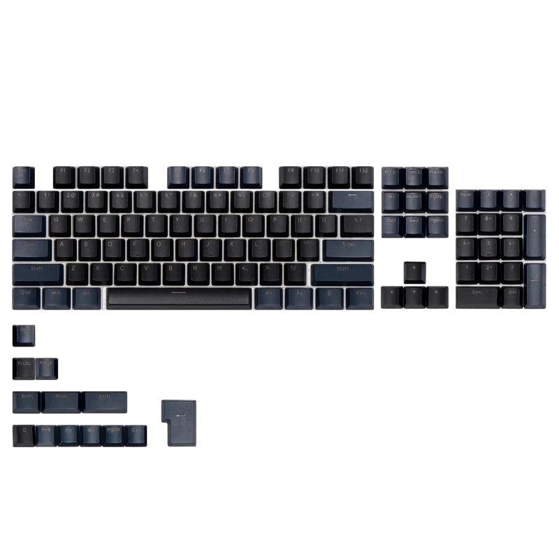 DN59 117 블루 사무라이 PBT 기계식 키보드용 이중 샷 키캡 OEM 프로필