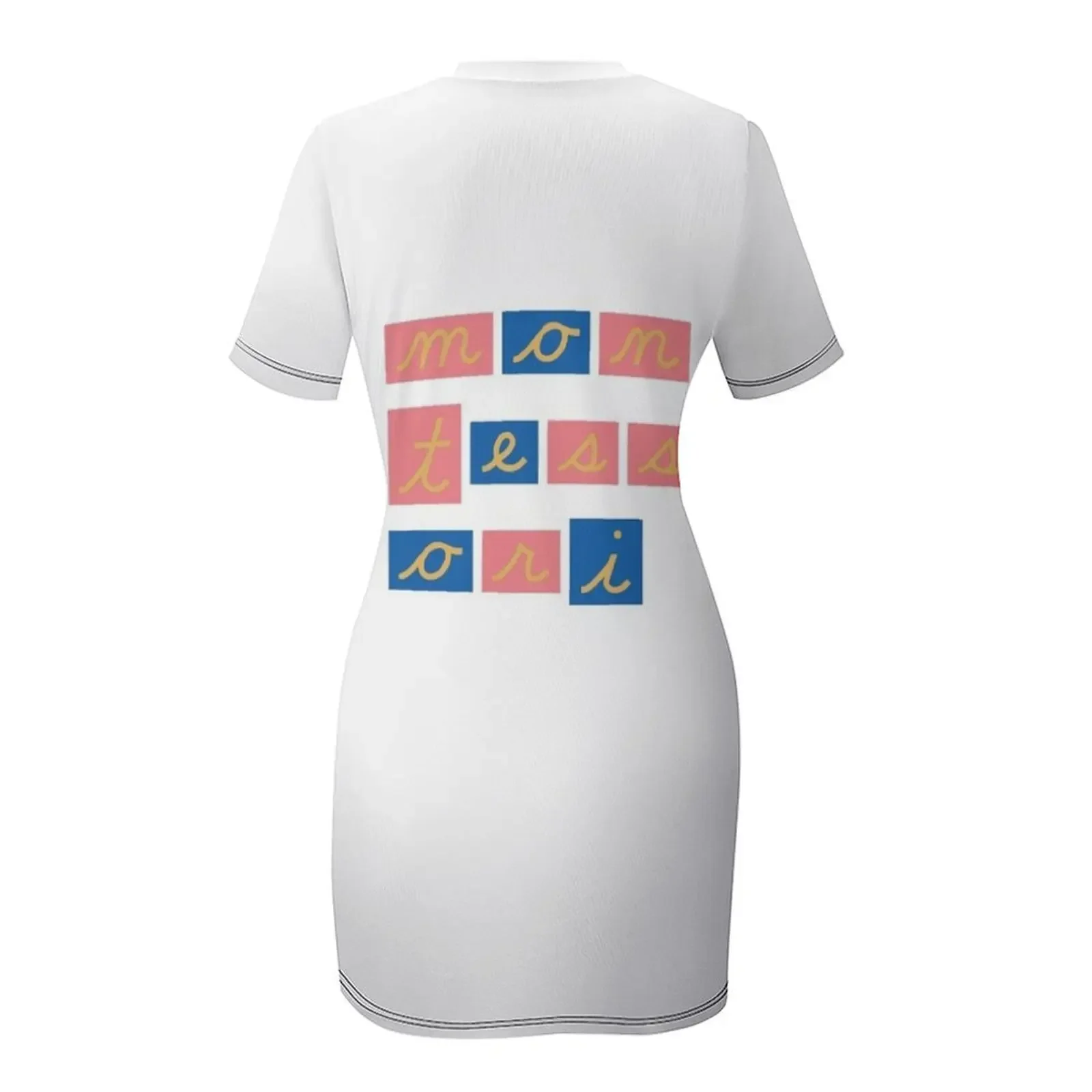 Montessori Sandpaper Cursive Letters Short-Sleeved Dress summer dress korean women cute dress women summer - view 5