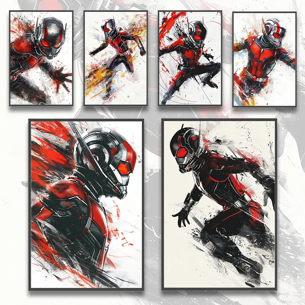 Ant-Man Movie Self-adhesive Poster Marvel Wallpaper Photos Wall Art Superhero Portrait Decorative Poster For Home Decor Painting