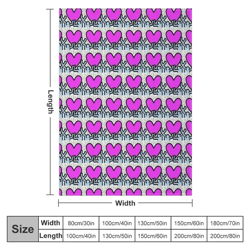 figures with heart Throw Blanket cosplay anime for babies Plaid Sofa Throw Blankets