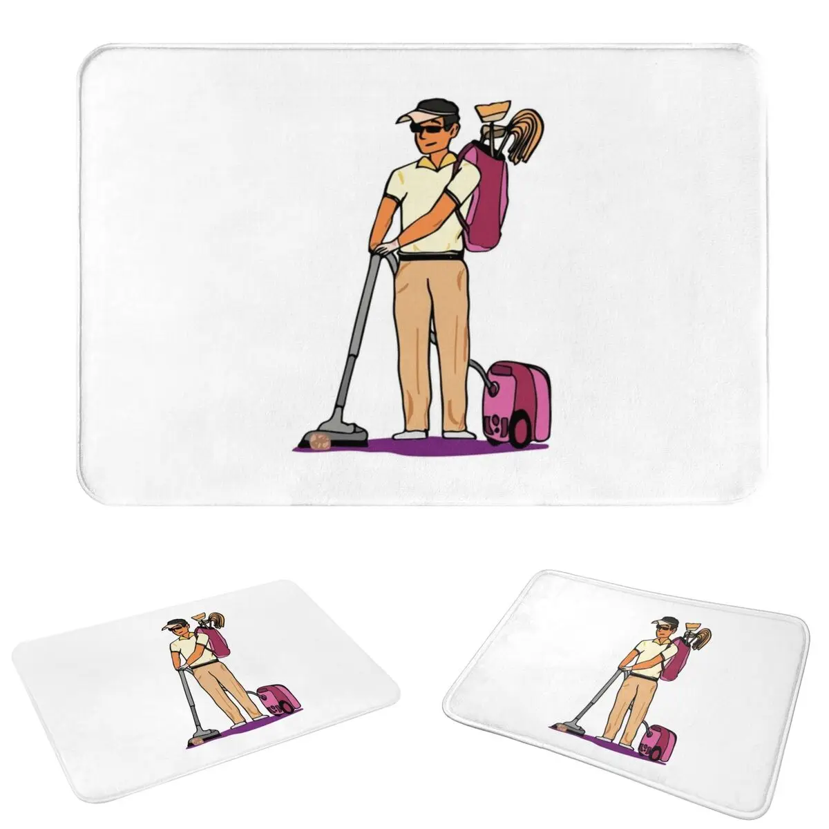 Golf Golf Clubs Golf Ball Doormat Sand Scraping Carpet Rug Kitchen Entrance Home Floor Mat for Bedroom Footpad Mats