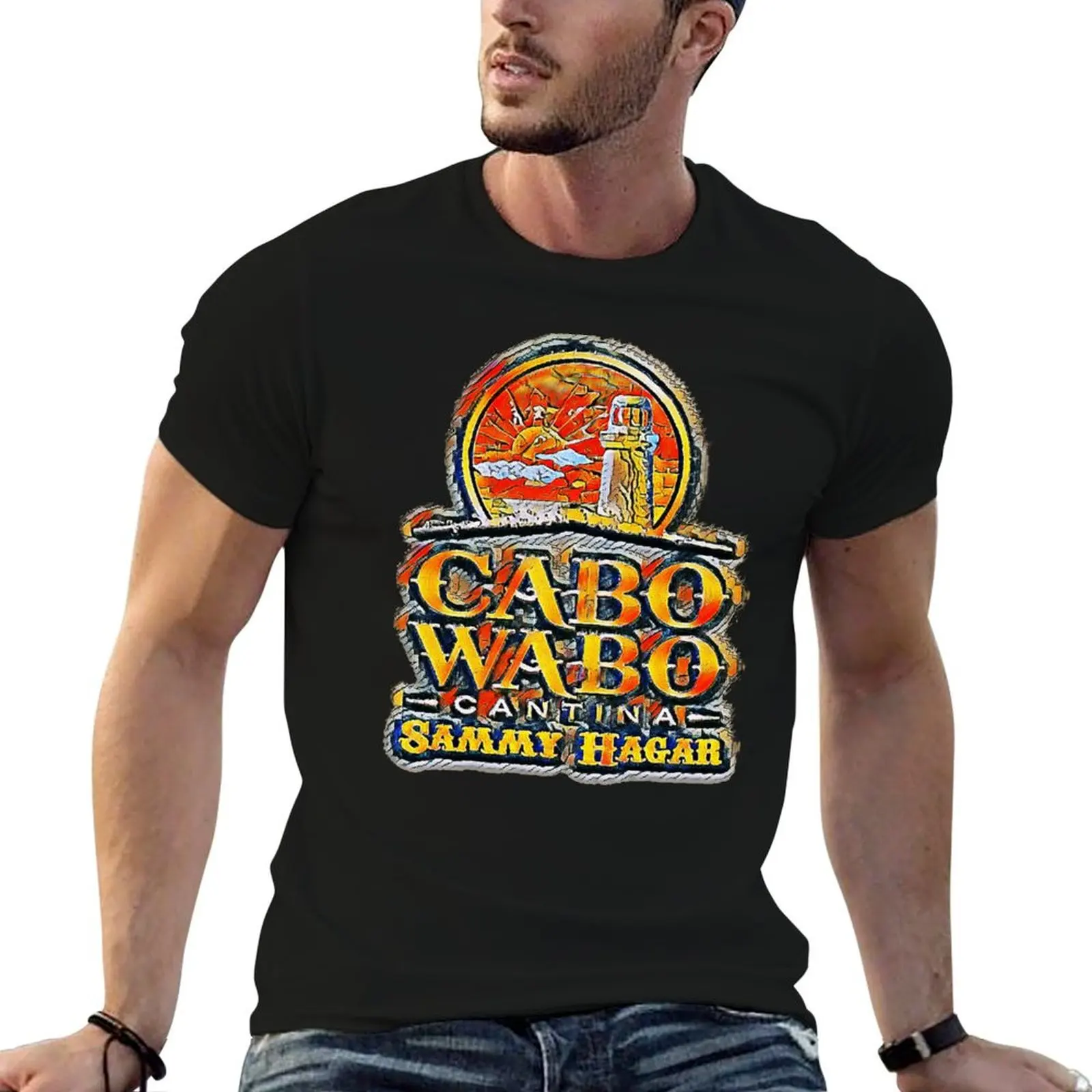 Camiseta Cabo wabo cantina tequila, camisetas de algodón para hombre, camisetas 100% de anime para hombre, camiseta de lujo para hombre