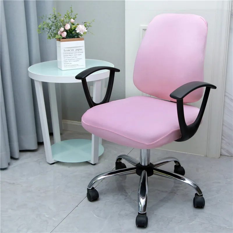 Office Chair Cover With Back Computer Game Seat Cover Solid Universal Spandex Anti-dust Elastic Armchair Slipcover