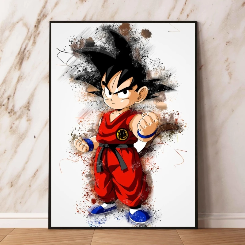 Canvas Art Walls Painting Dragon Ball Goku Kid Action Figures Cuadros Best Gift Living Room Modular Prints Comics Pictures