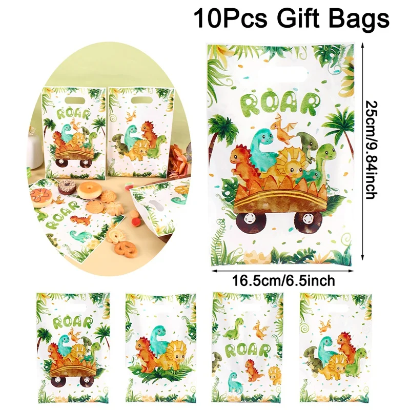10/20/50 Stuks Dinosaurus Plastic Gift Bag Snoep Zak Dinosaurus Verjaardagsfeestje Baby Douche Decor Kids verjaardagsfeestje Gunsten Levert
