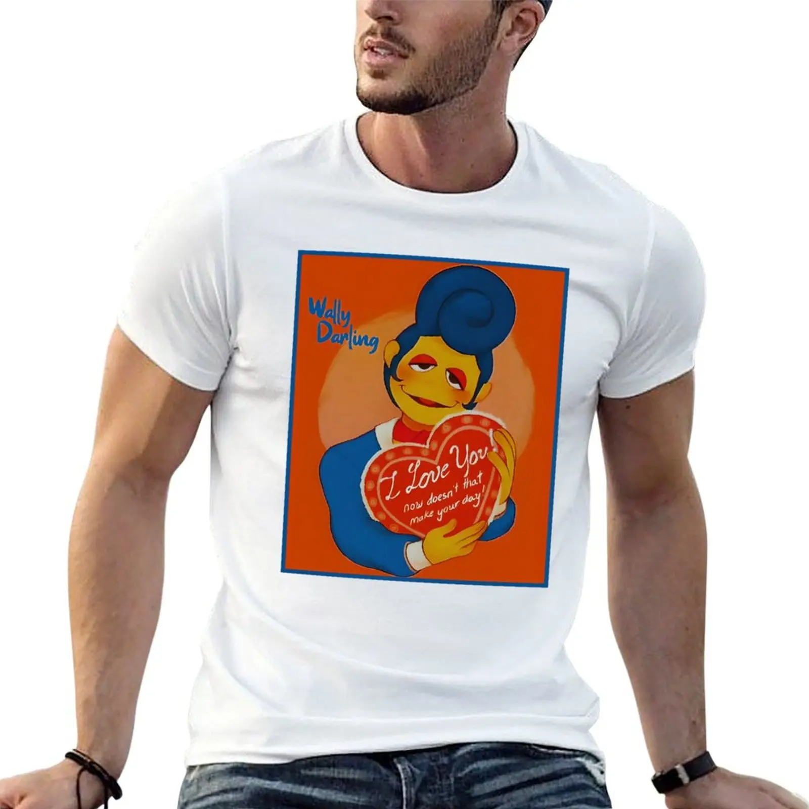 Wally Darling T-Shirt Simple Line Art Print Tee