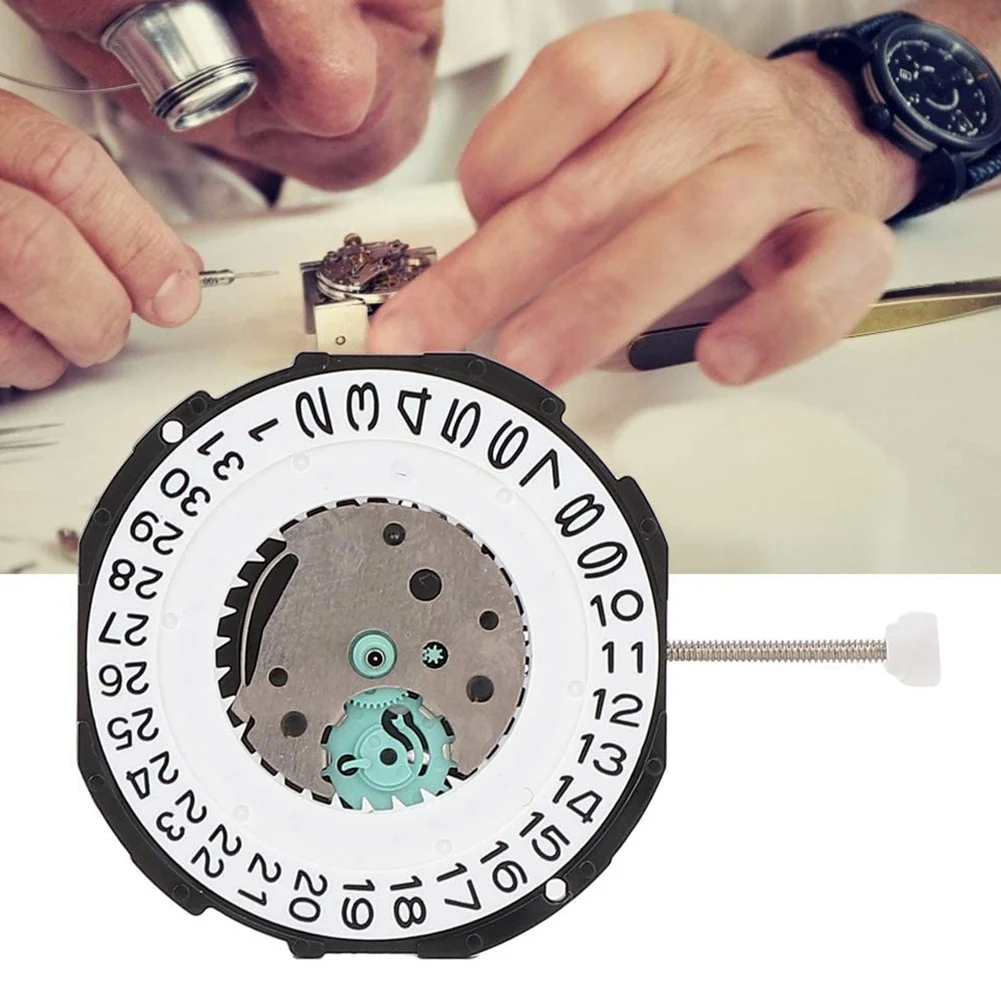 A9oP- Watch Movement,Three Hands Movement Movement Quartz Watch Movement, SL28 for Watch Repair Accessory Men(Single Calendar)