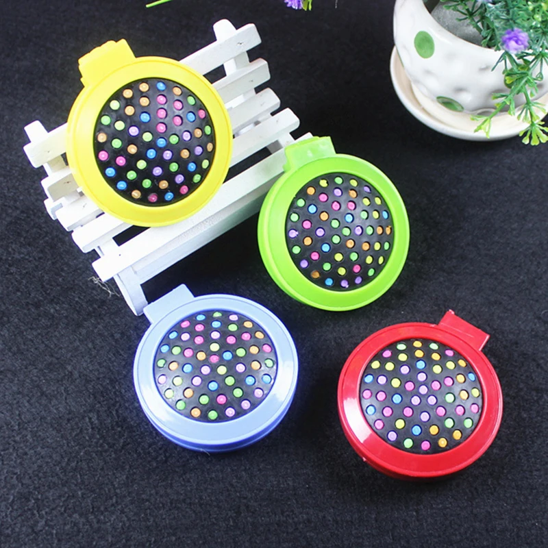 New Portable Round Comb Pocket Small Size Travel Massage Folding Comb Hair Brush With Mirror Styling 7 Colors Dropship TSLM1