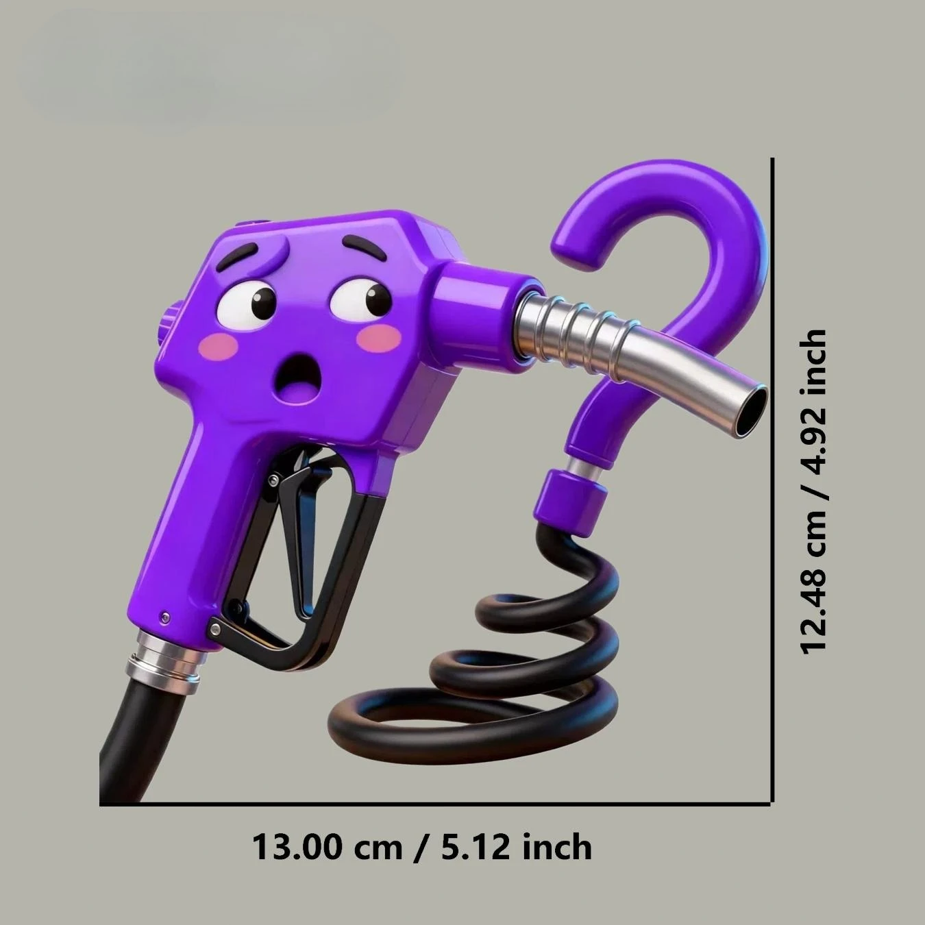 1Pc 2D Flat Cartoon Purple Gas Nozzle Vinyl Sticker, Waterproof Decal for Car Motorcycle Truck Fuel Cap Decor, Holiday Gift