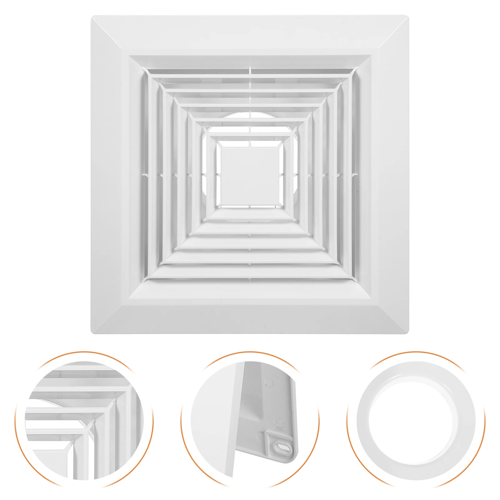 

Bathroom Vent Replacement Square Exhaust Fan Cover For Integrated Ceiling Hidden Installation Moisture Resistant Kitchen