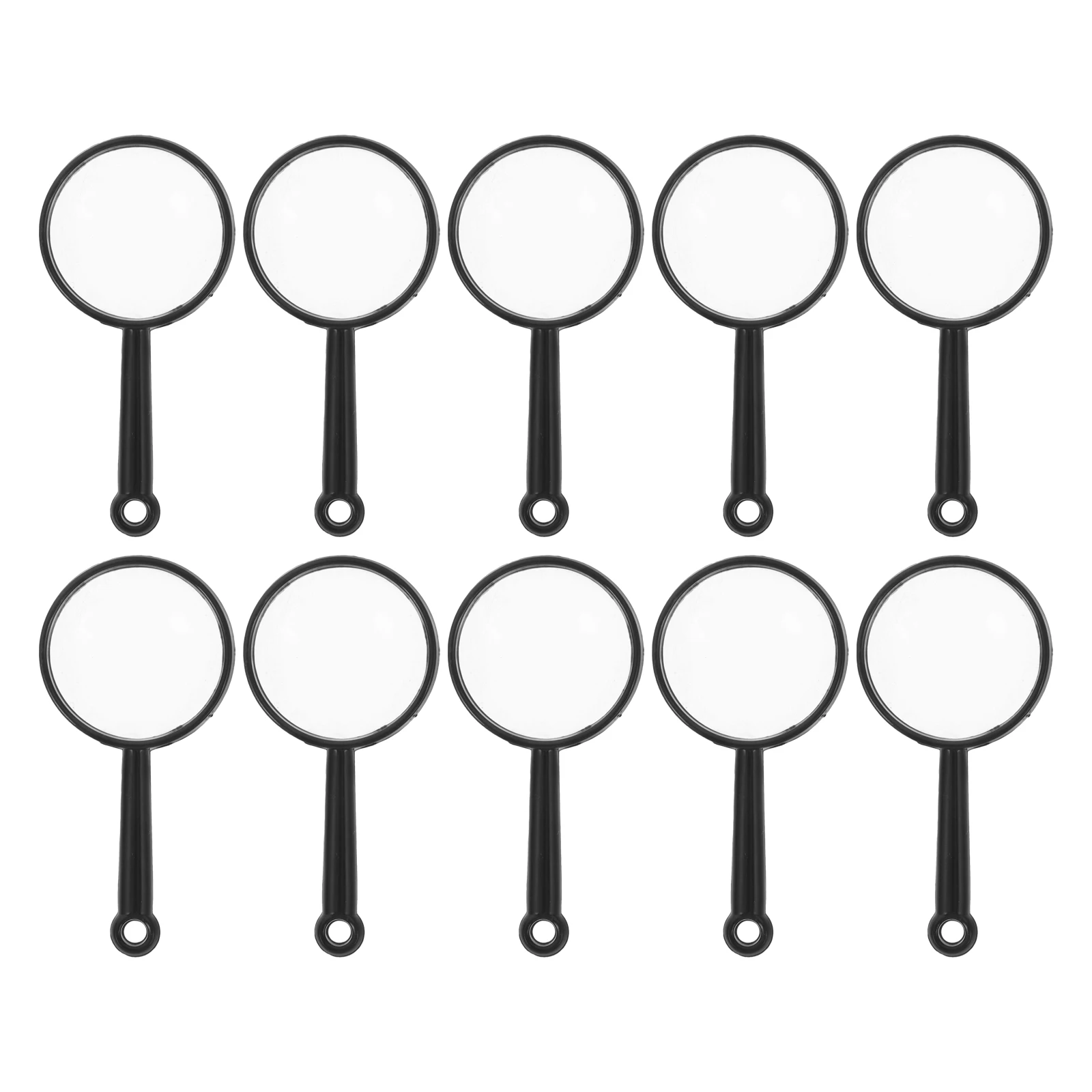 

10pcs Powerful Handheld Magnifying Glass For Reading Coin Inspection High Magnified Lens Seniors Portable Optical Tool