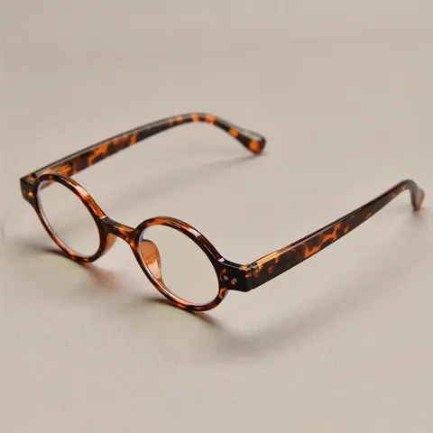 Små runda bågar, moderna retro läsglasögon, blåljusblockerande, översynthet, unisex, datorglasögon +0 10 best sales runda glasögon - №3