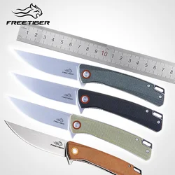 FREETIGER Micarta Handls D2 Blade Ball bearing Folding knife Outdoor Camping Self-defense Fishing Hiking EDC Pocket Knife FT959