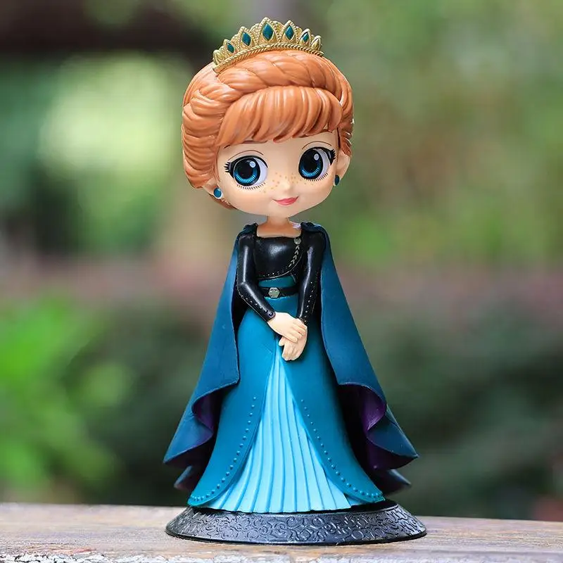 Qposket Frozen Series 4 Elsa Anna Princess Figure Cake Topper Decoration Collectible Model Toy Birthday Gift for Girls Fans view 4