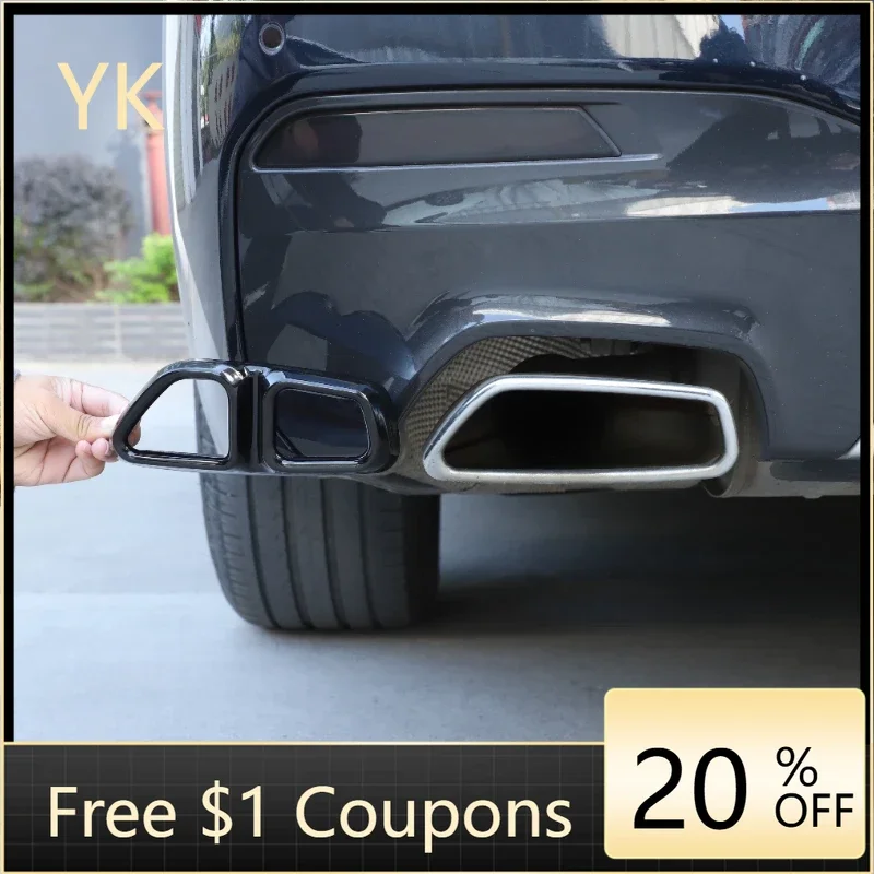 

For BMW 5 6 Series GT G30 G31 G32 G38 2018-2023 Car Tail Throat Exhaust Pipe Tail Cover Trim Car Accessories