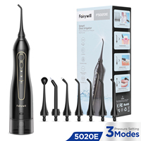 Fairywill Water Flossers for Teeth 300ML Oral Irrigator Rechargeable Portable Dental 3 Modes Water Tank Waterproof Teeth Cleaner