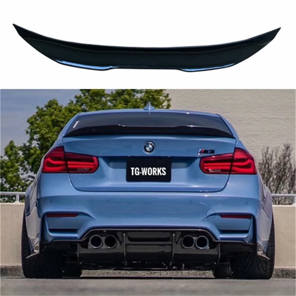 

Real Carbon Fiber PSM Style F30 Spoiler Wing Car Rear Trunk Boot Lip Spoiler Wing Lip For BMW F30 330i 335i 2013-2018