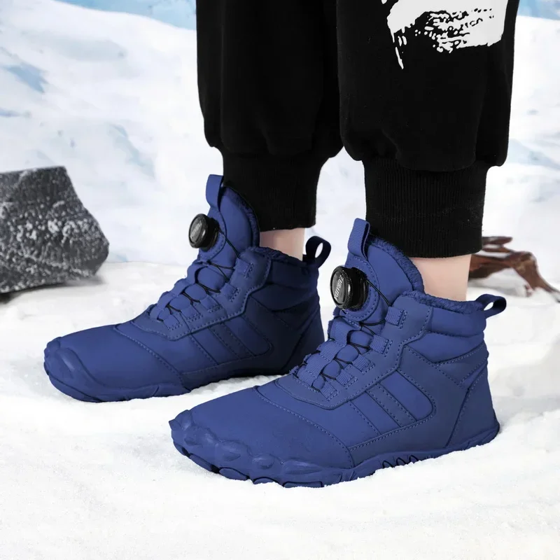 Child Winter Boots Men Women Snow Barefoot Shoes Kid Outdoor Sneakers Warm Fur Men Ankle Shoes Male Snow Boots