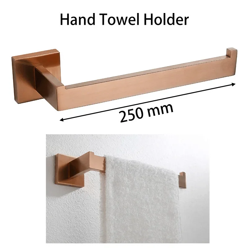 Geborsteld roségouden handdoekenrek, badjashaak, badkamerbeslagaccessoires
