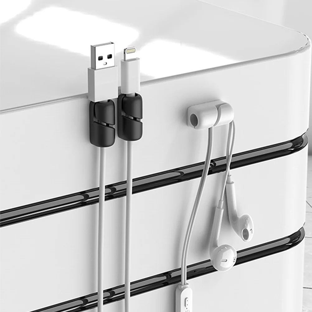 

20 pcs Management Clips Organizer Cable Fixed Clamps Wire Clips Silicone Durable Efficient Desktop Organization Cable Storage