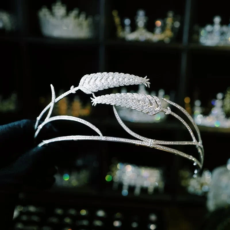 

Французская сказочная корона-венок в лесном стиле с пшеничными колосьями, красивый аксессуар для волос для невесты, для церемоний и свадеб, сказочная кубическая тиара-украшение для головы