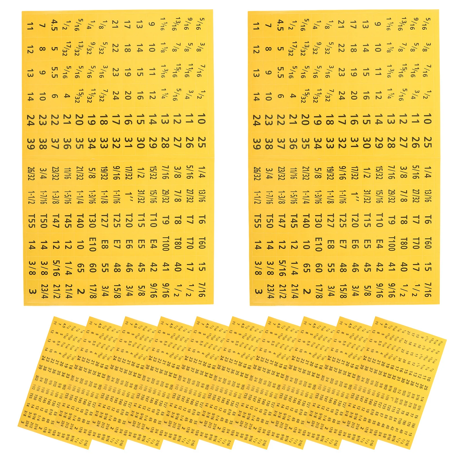 

20 листов этикеток для торцевых ключей, клейкие идентификационные наклейки для организации коробок, цветные кодирующие этикетки, съемный инструмент