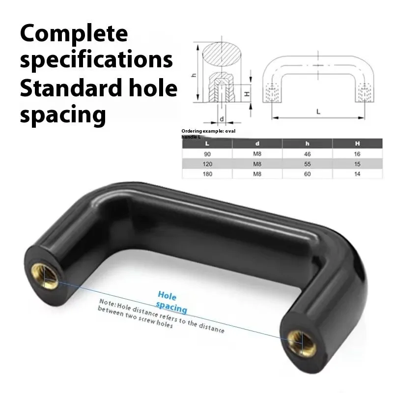 Custom Bakelite Material Adjustable Hole Distance 90mm Toolbox Cabinet Door Handle