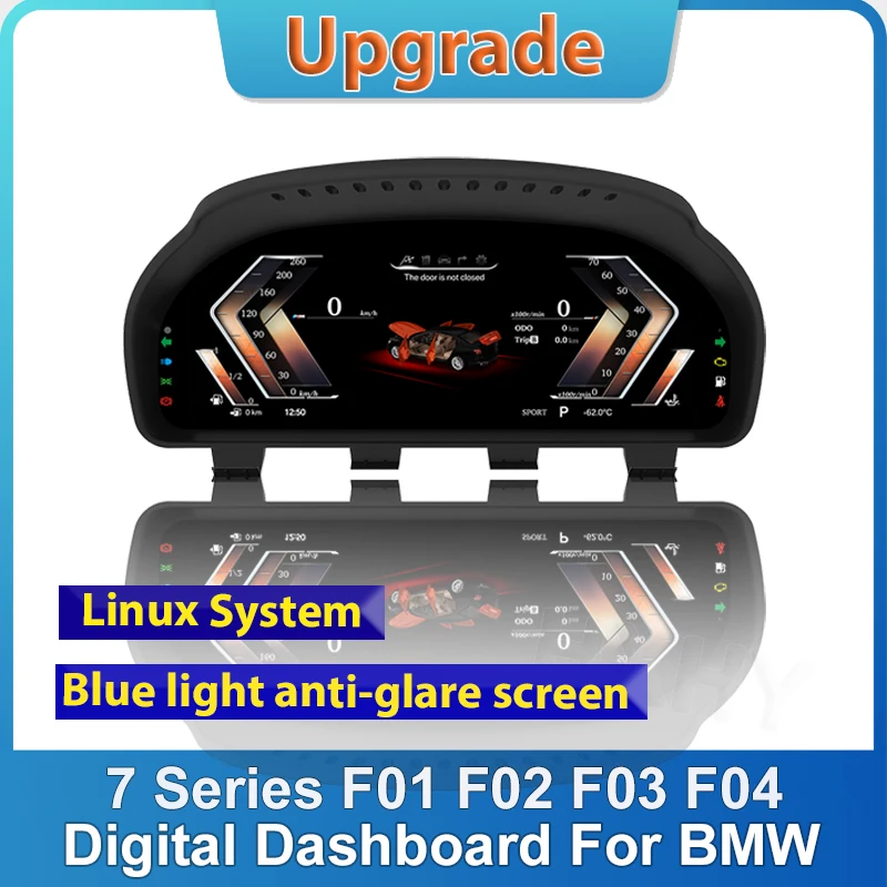 New Car LCD Digital Cluster For BMW 7 Series F01 F02 F03 F04 Virtual Cockpit SpeedMeter Dash Screen Instrument Panel Unit