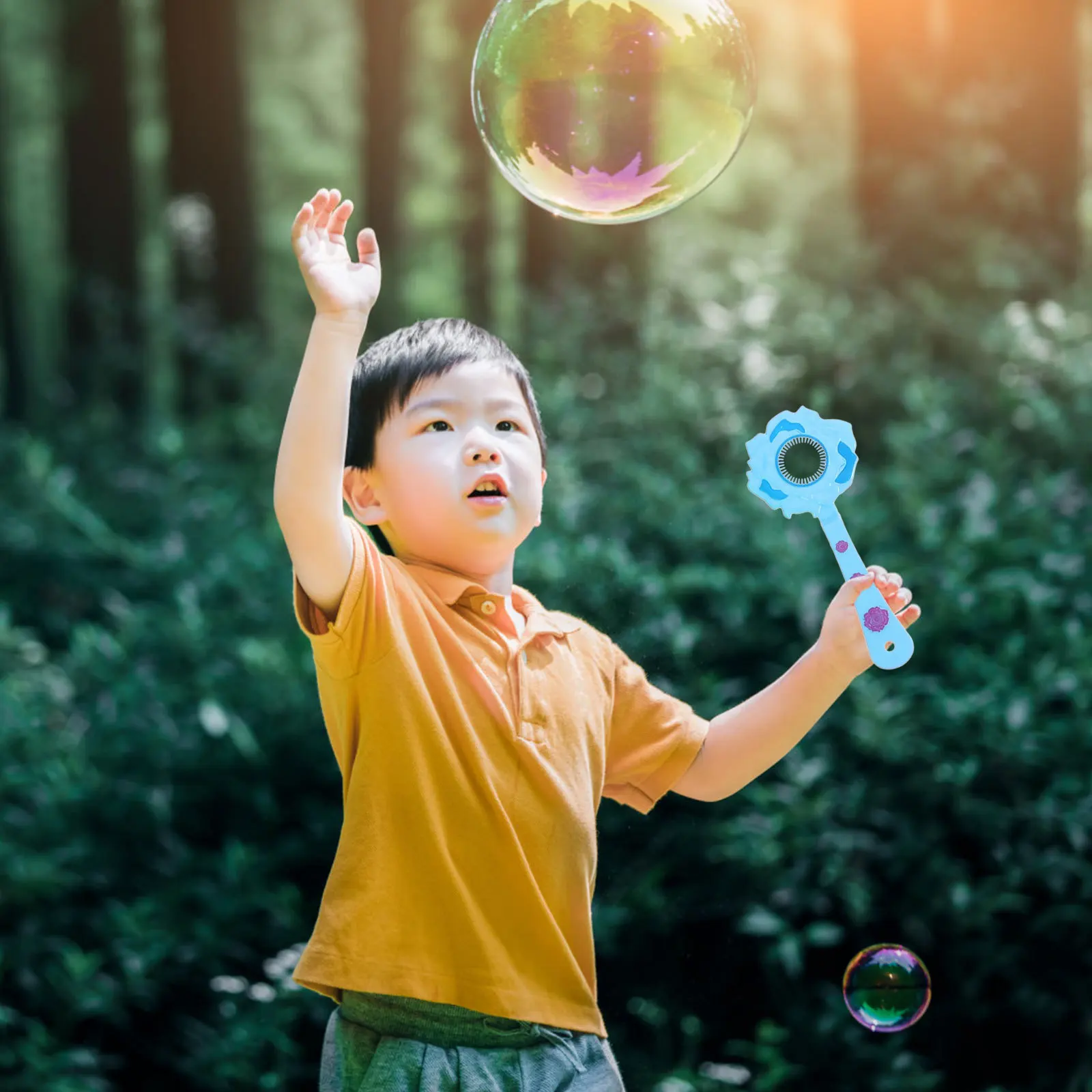 3Sets Bubble Wand Set Colorful Bubbles Outdoor Party Beach Pool Garden Rainbow Blowing Fun Multiple Shapes Safe