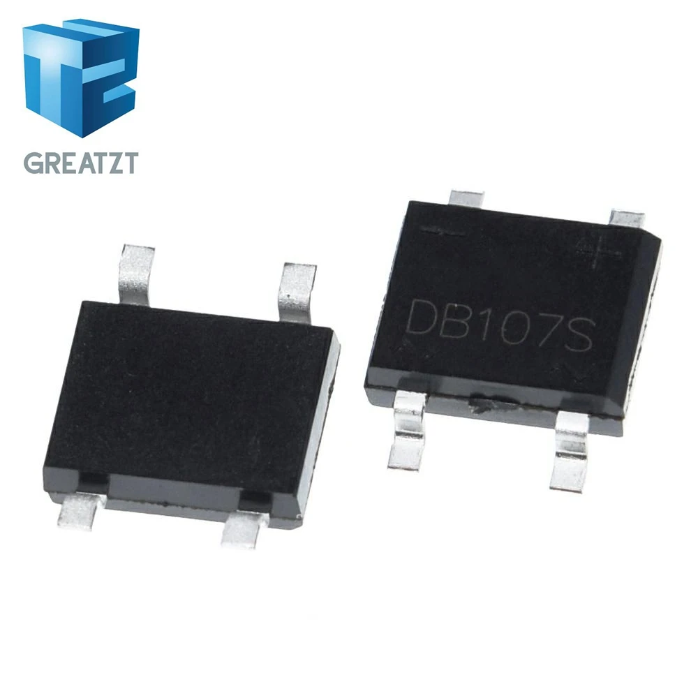 GREATZT 10/20/40PCS SMD DB107 DB107S 1A 1000V Single Phases Diode Rectifier Bridge