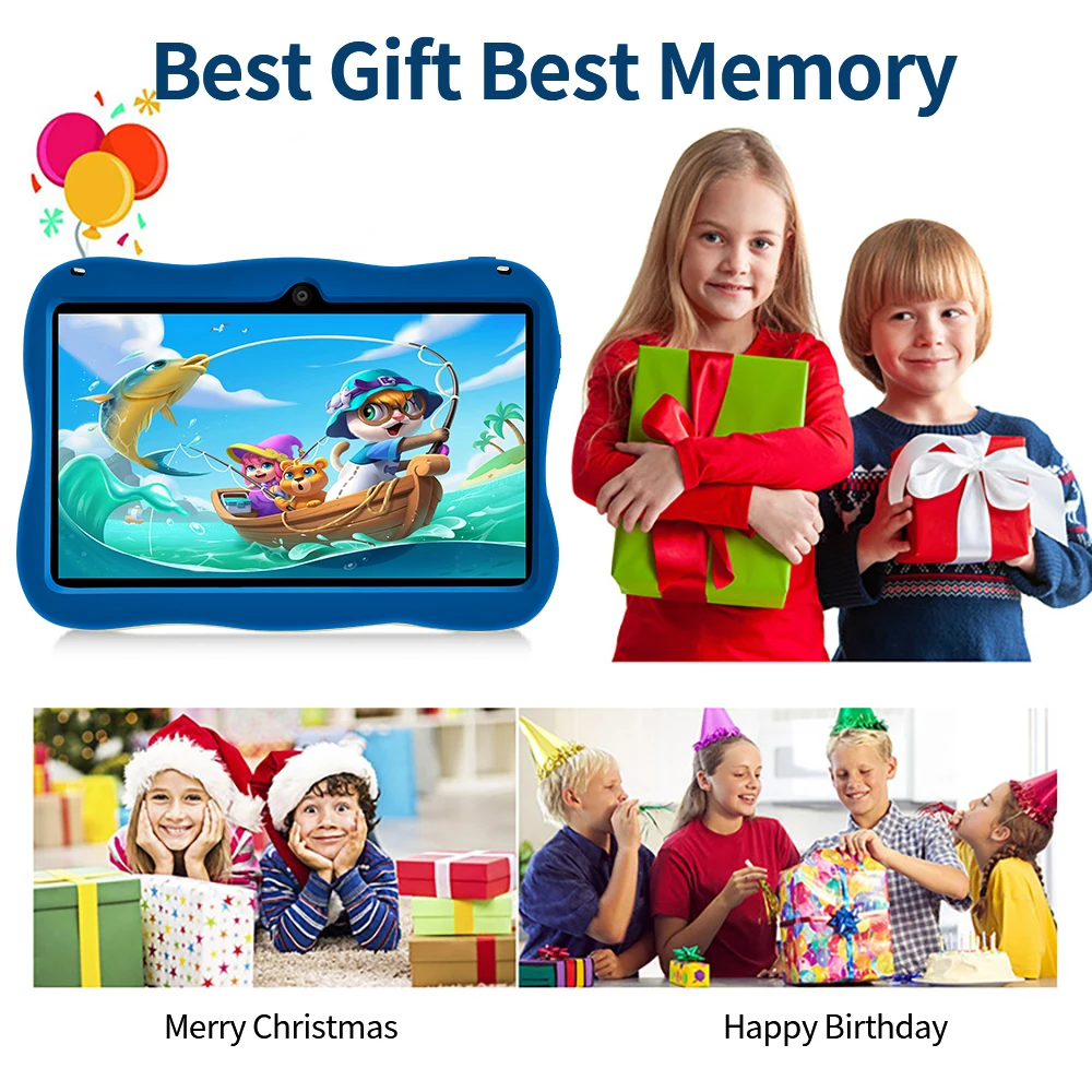 Original New Cartoon Android Gaming Tablet 4GB RAM 64 ROM Suitable for Children's Tablets as Birthday Gifts Android 9 System