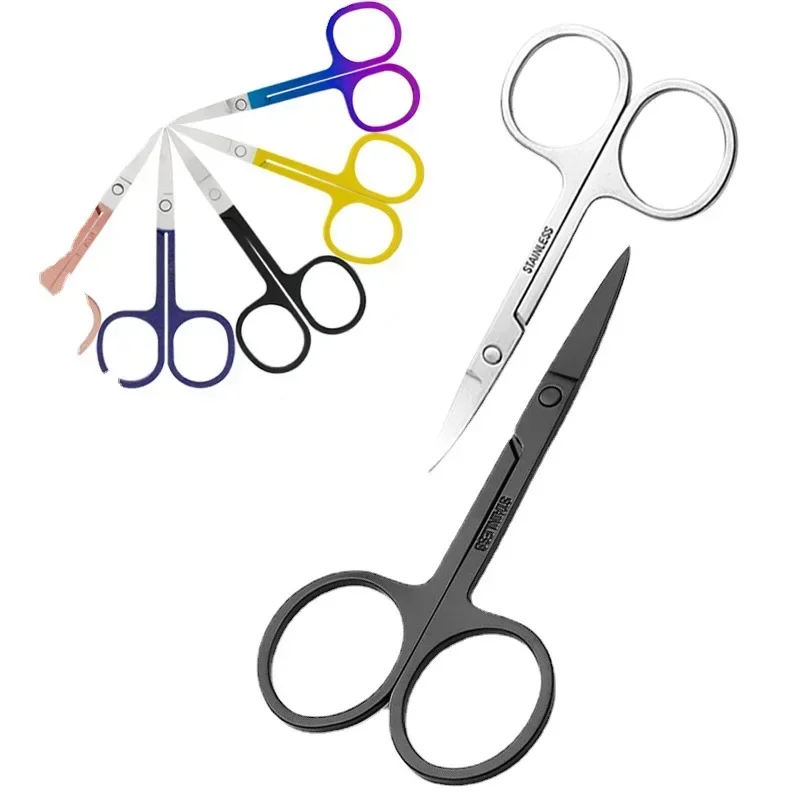 Nail Cuticle Nipper Scissors Stainless Steel Rainbow Tweezer Clipper Dead Skin Remover Scissor Plier Pusher Makeup Beauty Tool