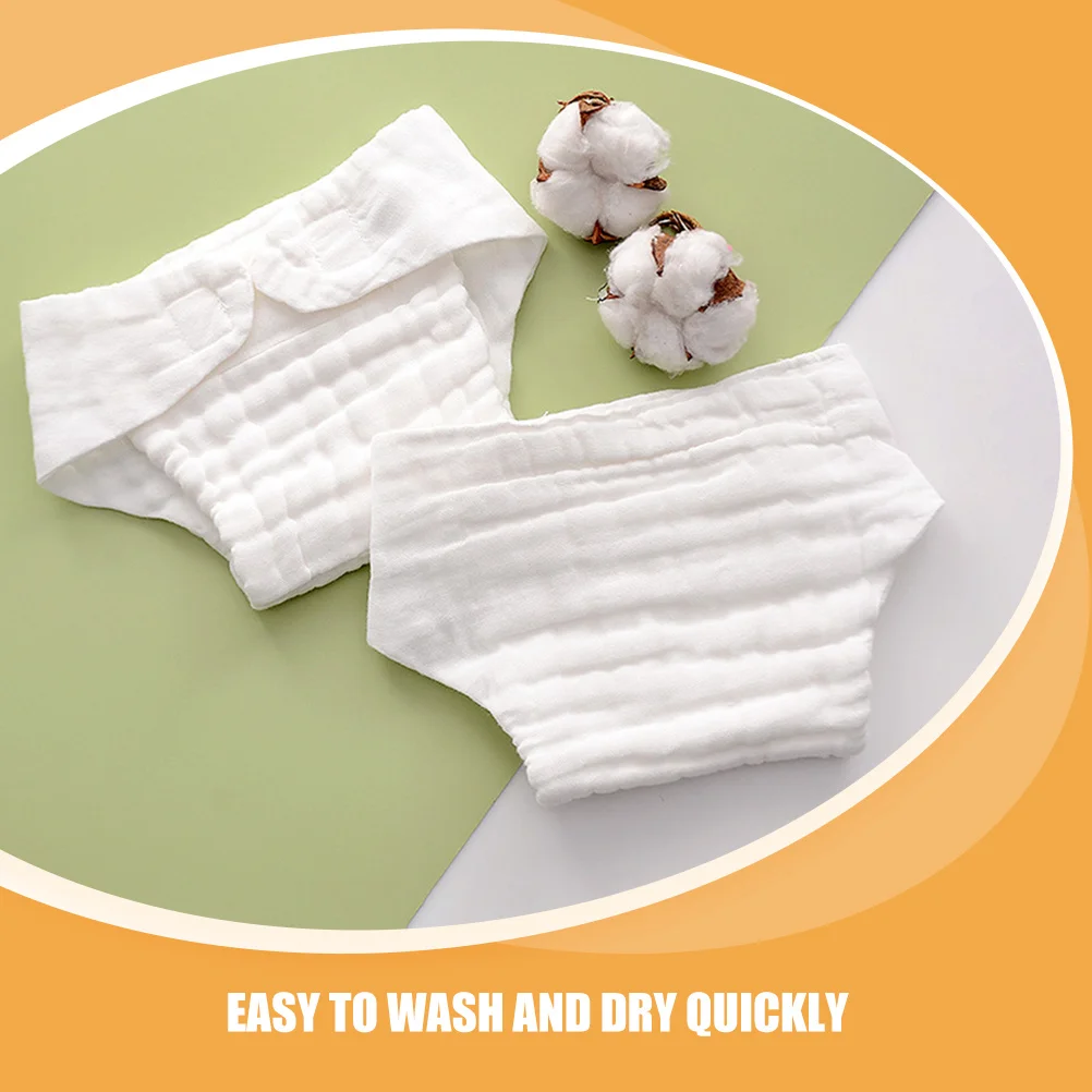 Coussinets à couches en coton blanc, 5 pièces, lavables, réutilisables, doux, pour bébé, doublures de couches en tissu absorbant pour nouveau-nés et tout-petits