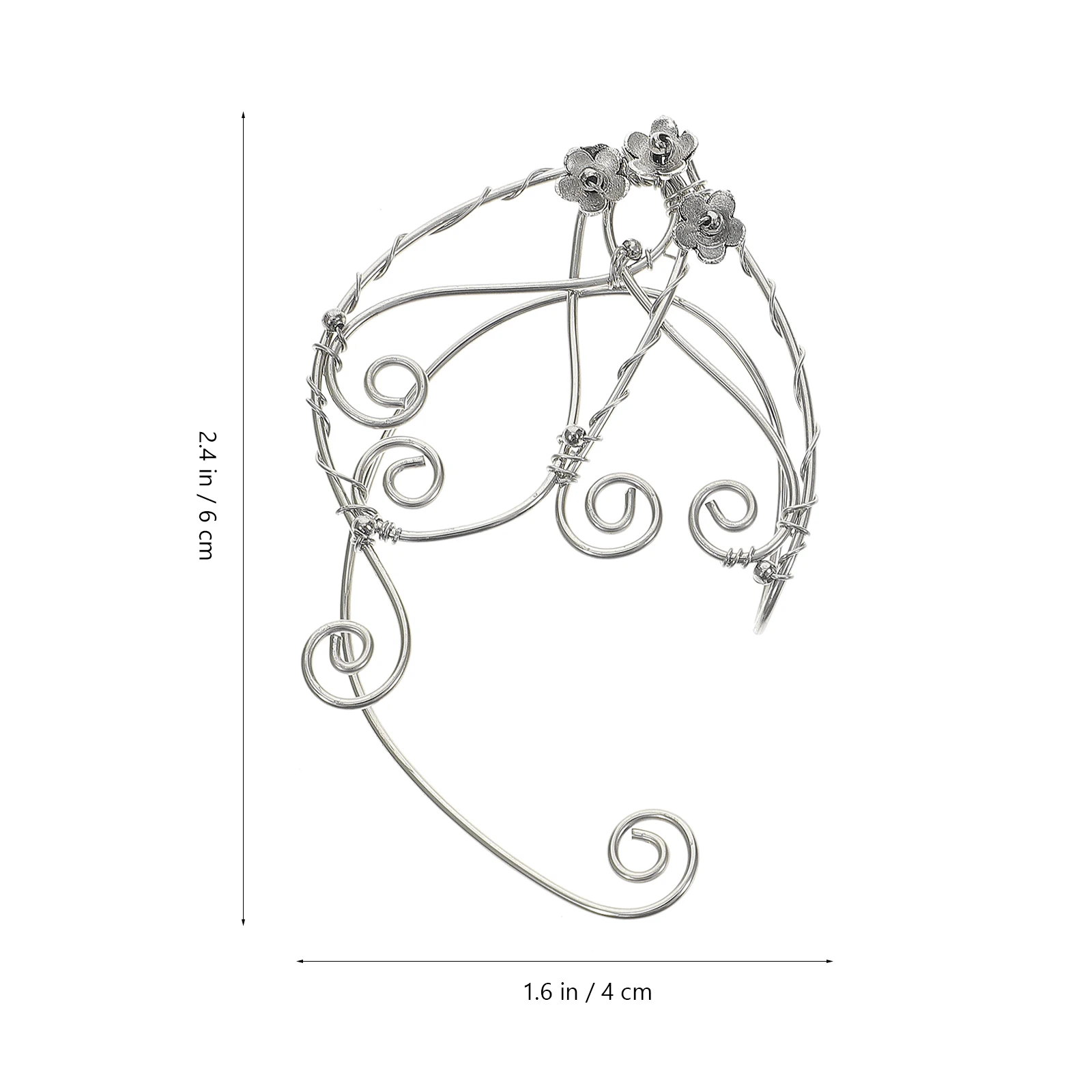 

Stylish Lightweight Women'S Clip Durable Fashion Earrings Exquisite Copper Design Party Daily Wear Accessory For Woman Girl