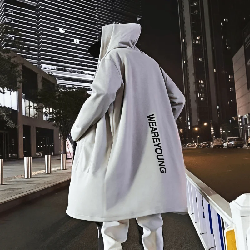 Man Fashion Spring Summer Sun Protection Clothing Long Sleeve Hoodies Coat Sweatshirts Top New Oversized Size Long Windbreaker