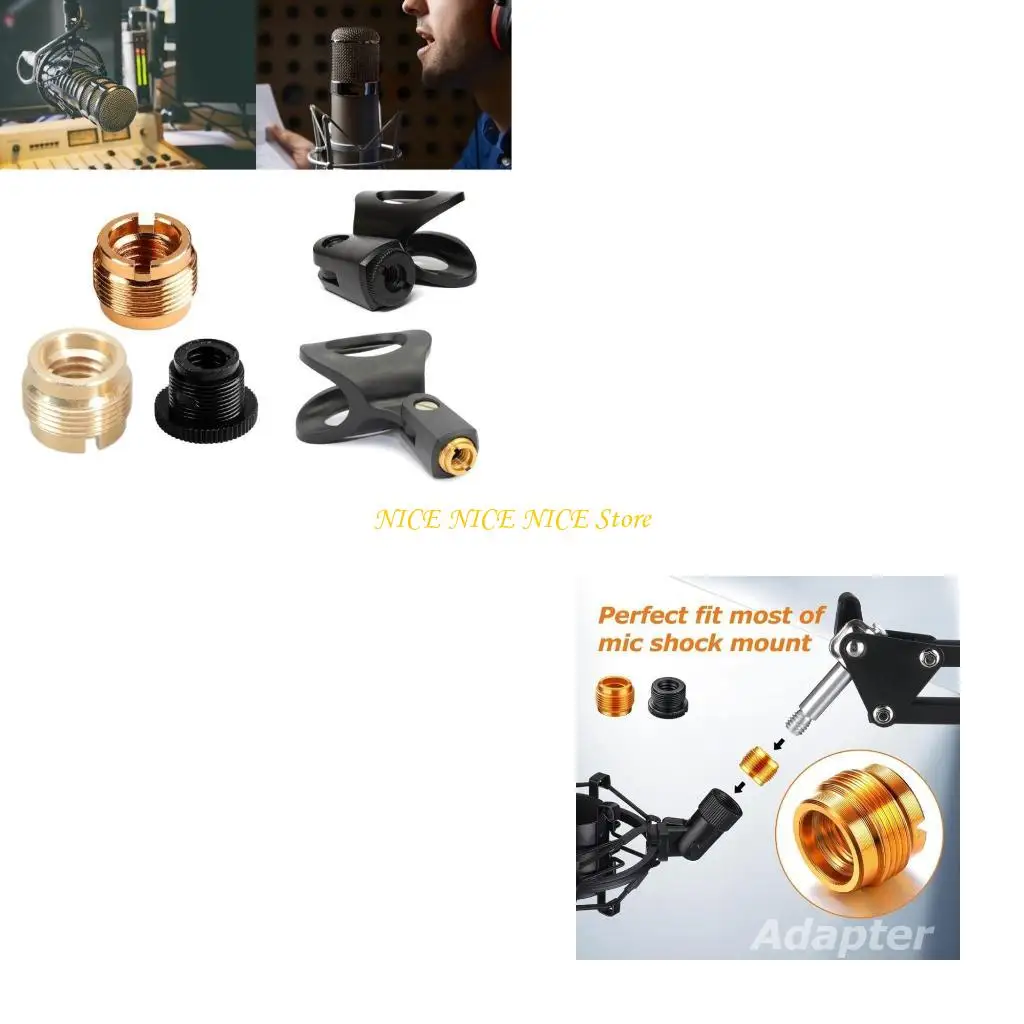 

10Pcs Microphone Stand Adapter 5/8 to 3/8 Microphone Thread Screw Adapter For Microphone Mount Stand Accessories