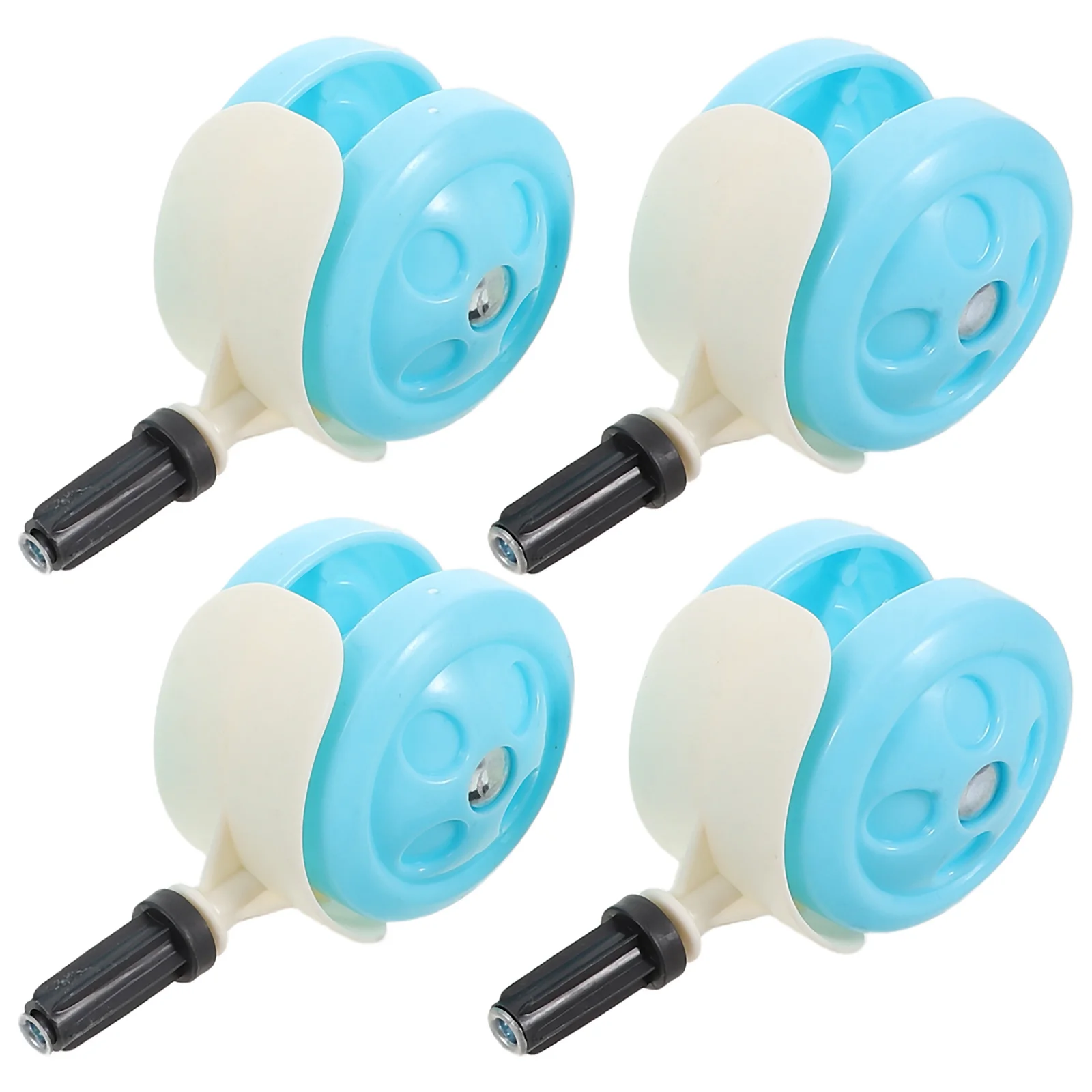 Rodas de substituição para andador de bebê, 4 unidades, universal, silencioso, 360, rodízios rotativos, plástico resistente ao desgaste, uso noturno doméstico