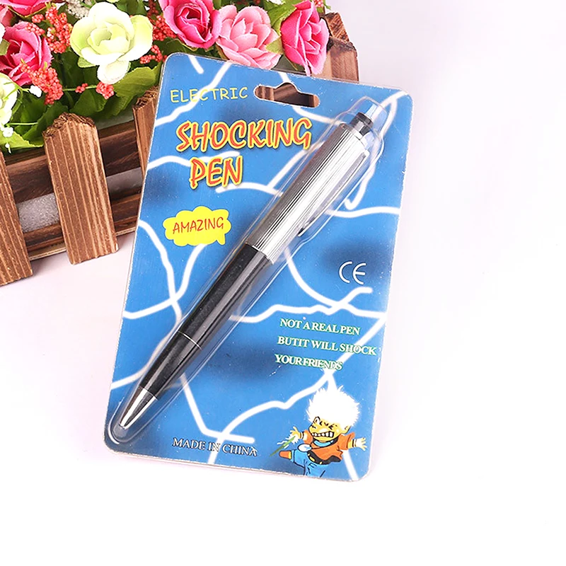 

Electric Shock Pen Toy Fun Writable Ball Point Pen Utility Gadget Gag Joke Funny Prank Trick Novelty Friend's Best Gift