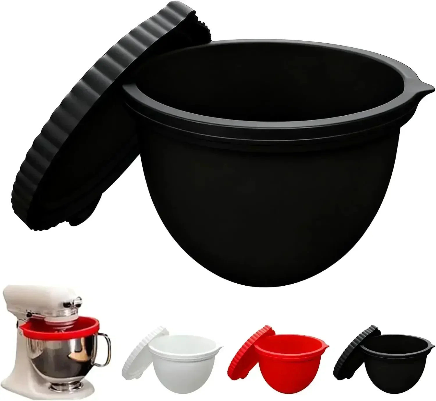 For KitchenAid 5 Qt Mixer Silicone Liners Non Slip Silicone Bowl Insert Custom Fit Heat Resistant Dishwasher Safe