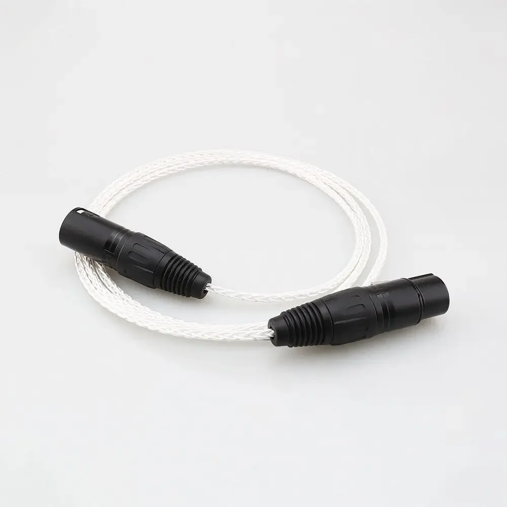 Cabo de extensão HiFi Headphone, equilibrado macho para 4 pinos XLR fêmea áudio XLR cabo, 8 núcleos, 4 pinos XLR