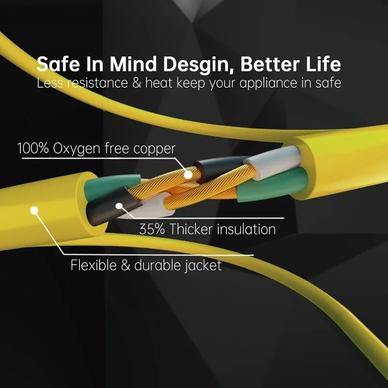 

Удлинитель для улицы, 500 футов, водонепроницаемый, калибр 12/3, сверхмощный, с подсветкой, гибкий, морозостойкий