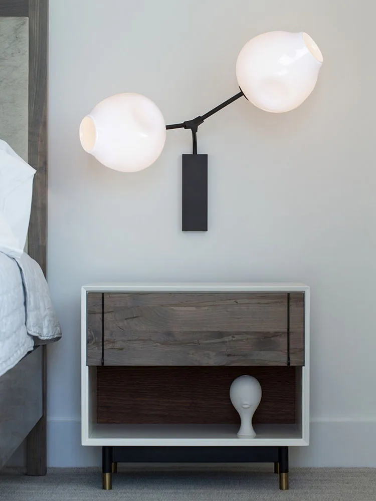 Modern Minimalist Design Home Applicance Lustre Creative Home Decor Handmade Grape Glass Wall Lamps Indoor Light For Living Room