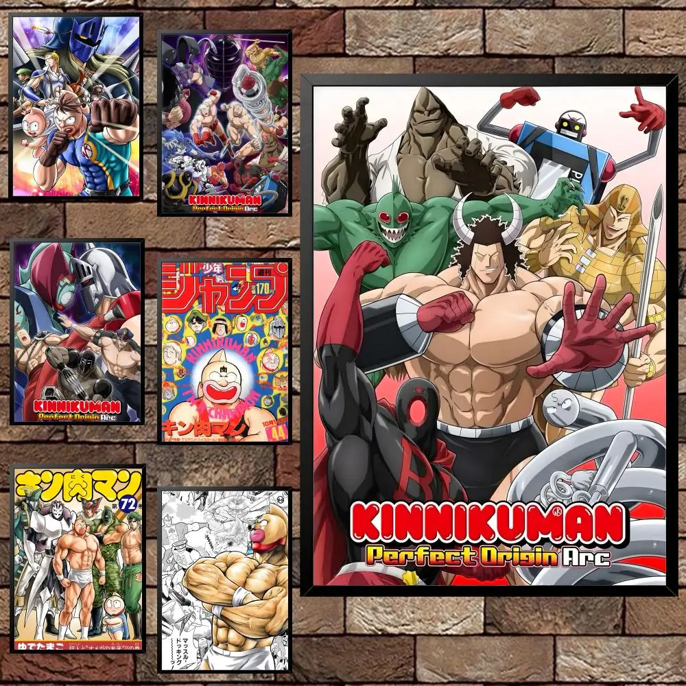 Kinnikuman Anime Poster HD Versátil Arte de pared impermeable Decoración autoadhesiva para cualquier espacio Regalo ideal